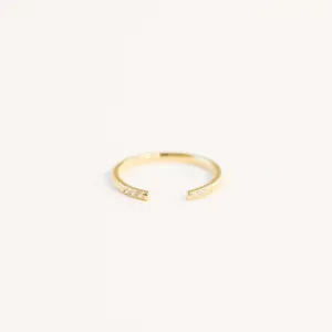 Open Pavé Ring, Size 6