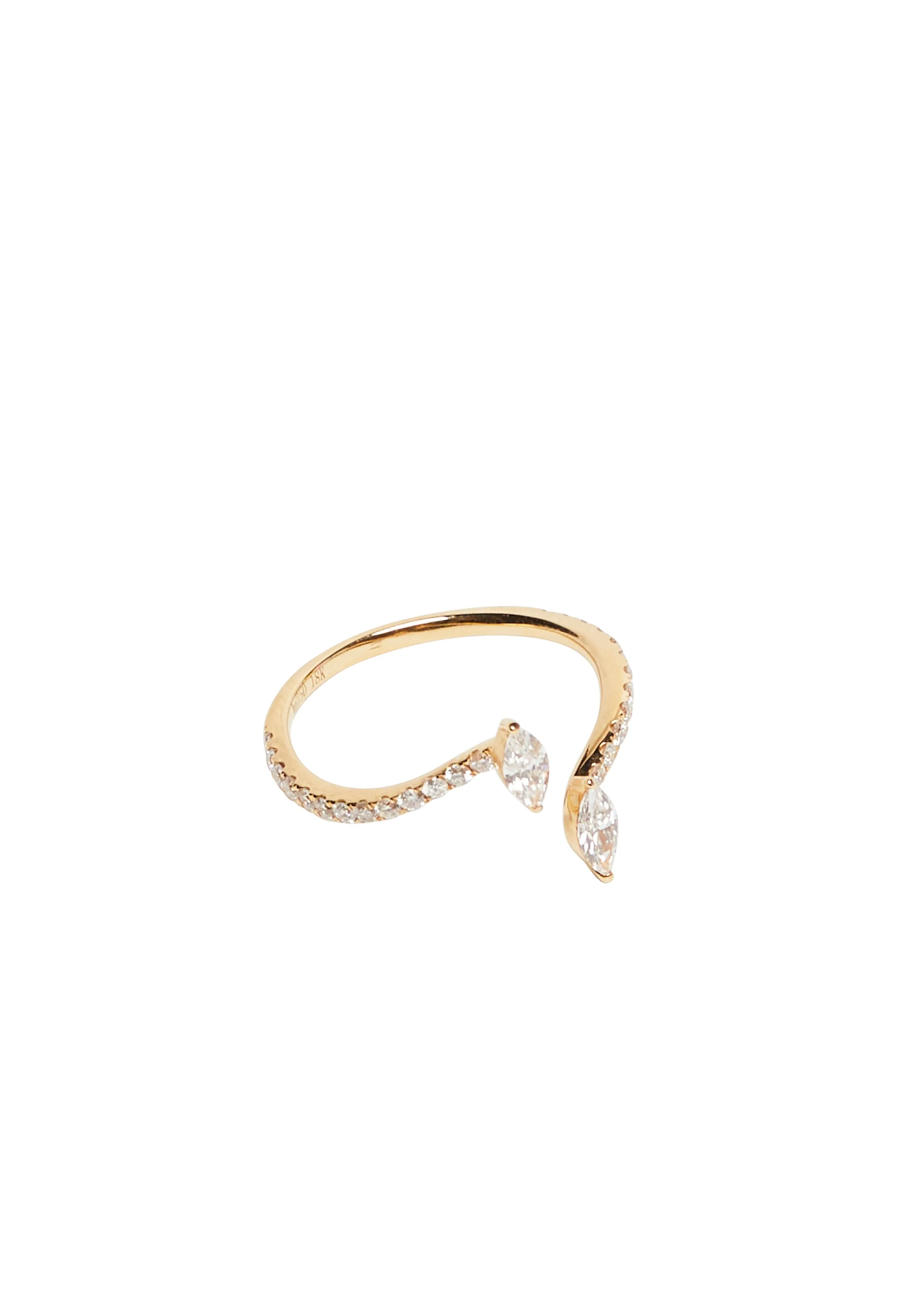 Open Pave Double Marquise Ring