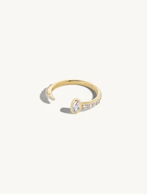 Open Pave Oval Try-on Band