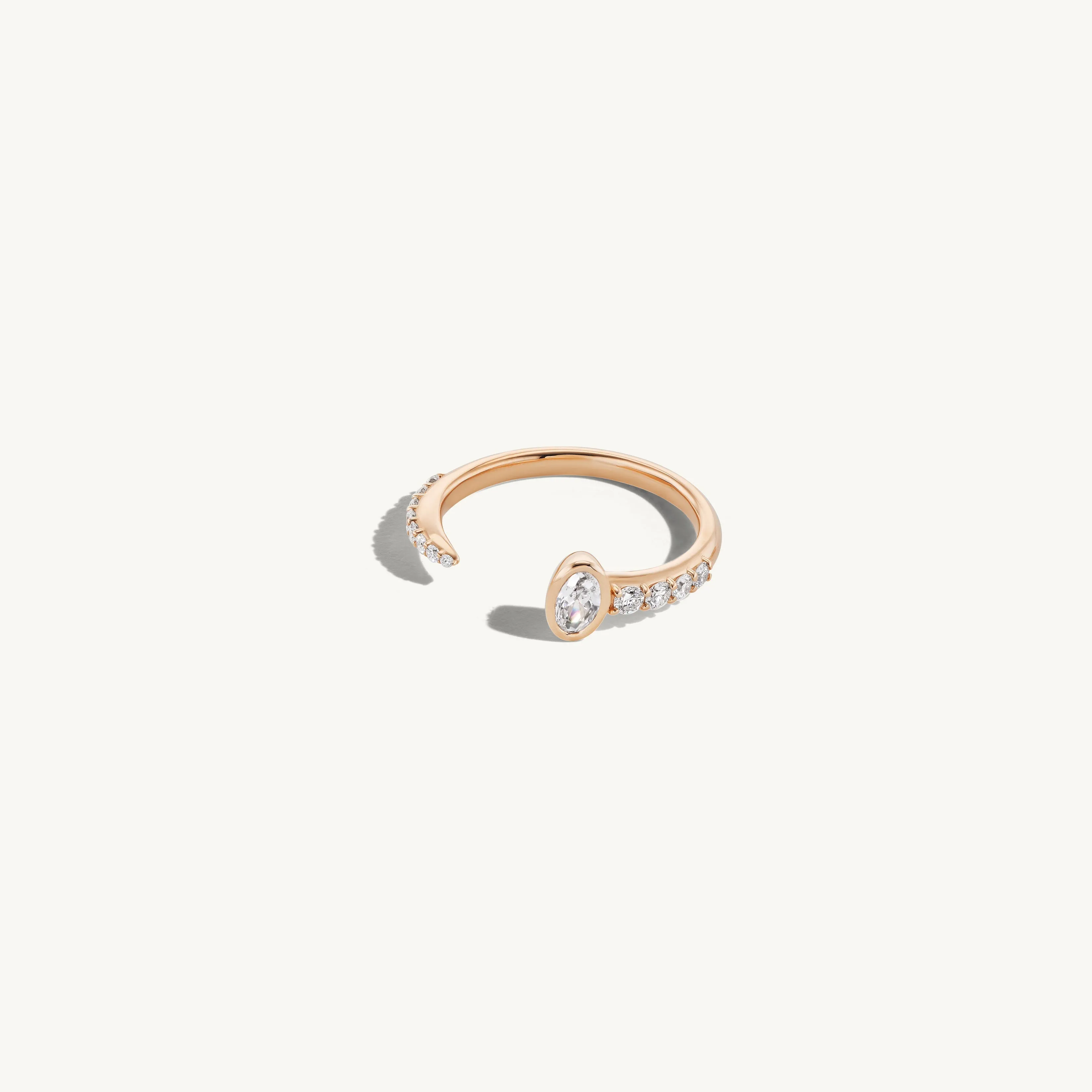 Open Pave Oval Try-on Band