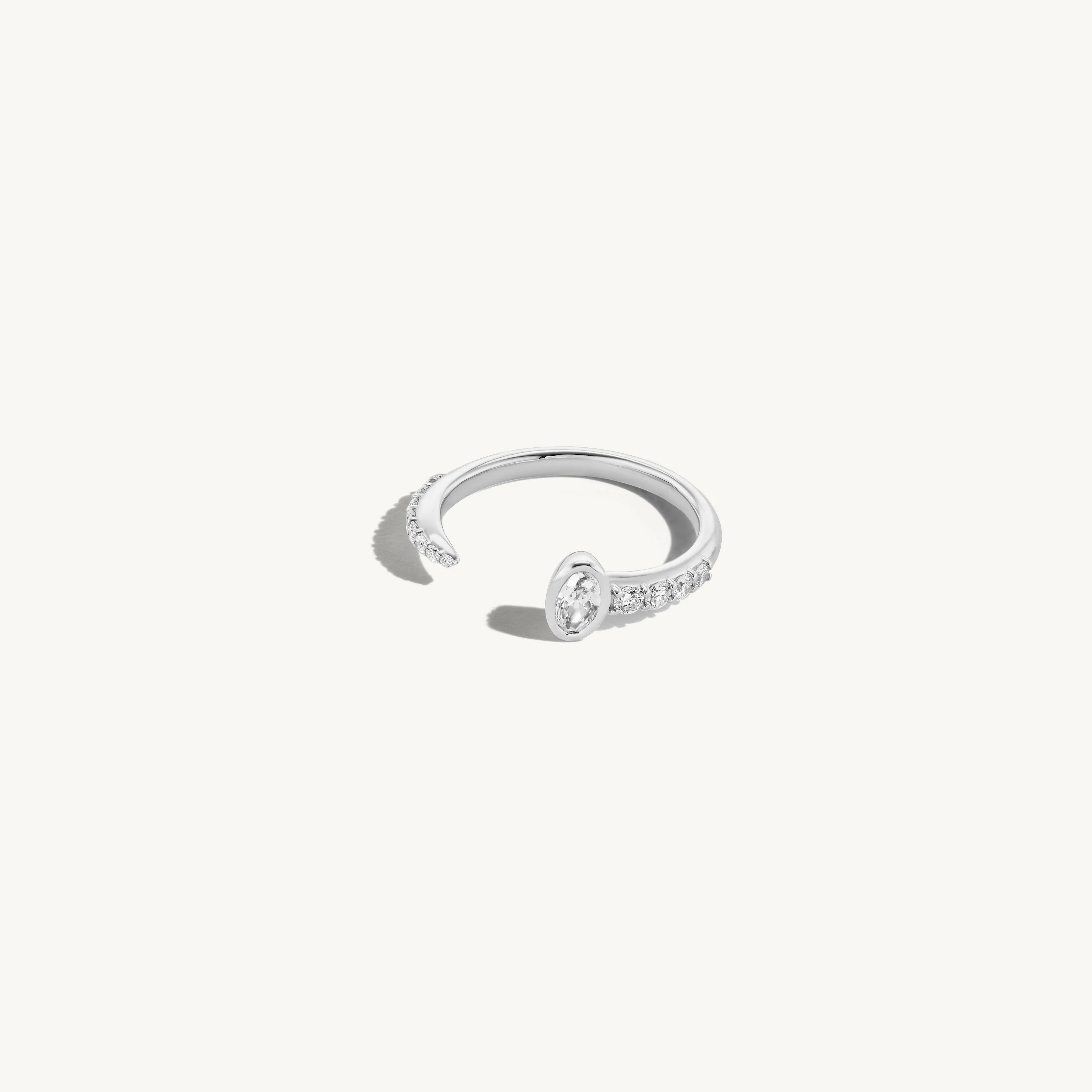 Open Pave Oval Try-on Band