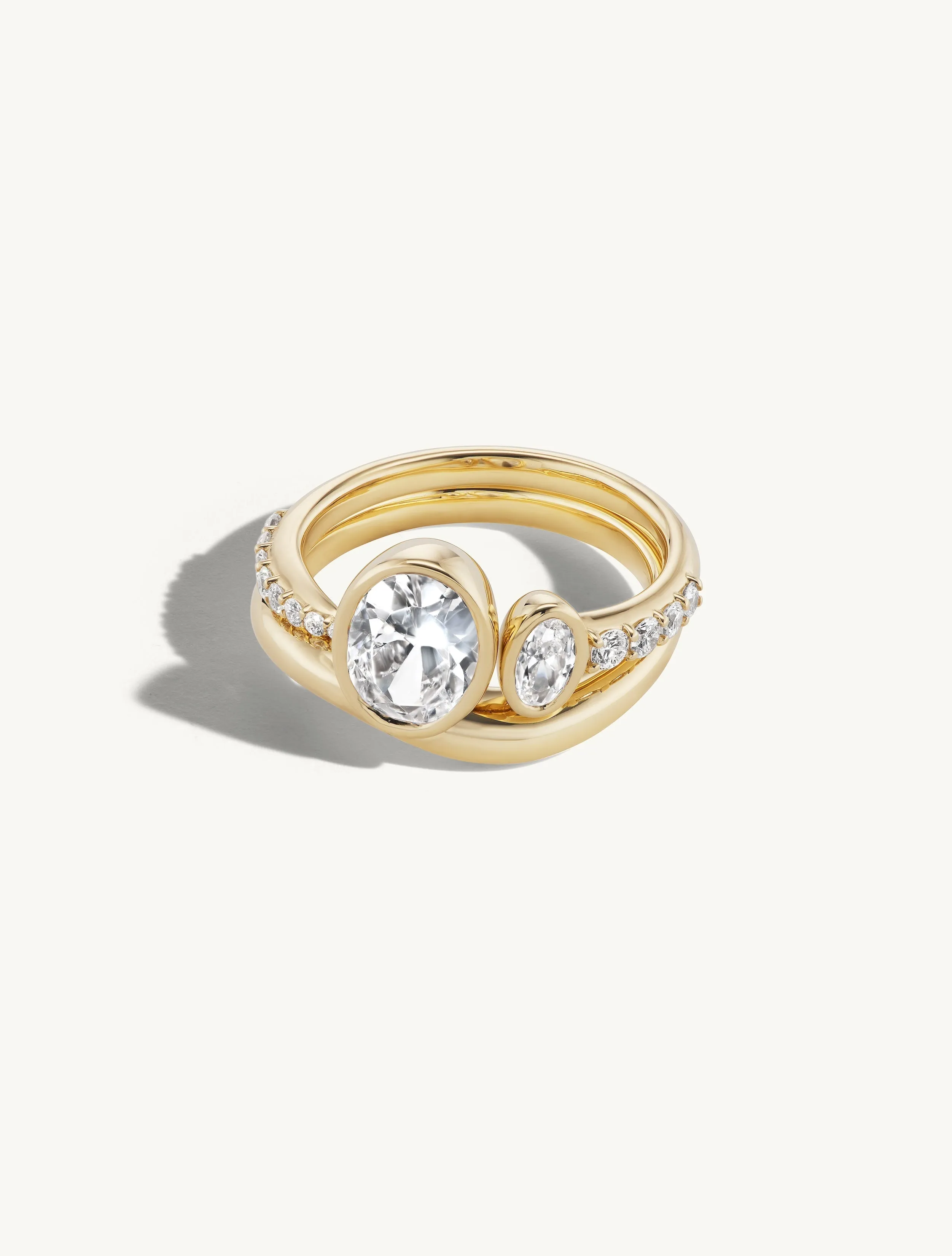 Open Pave Oval Try-on Band
