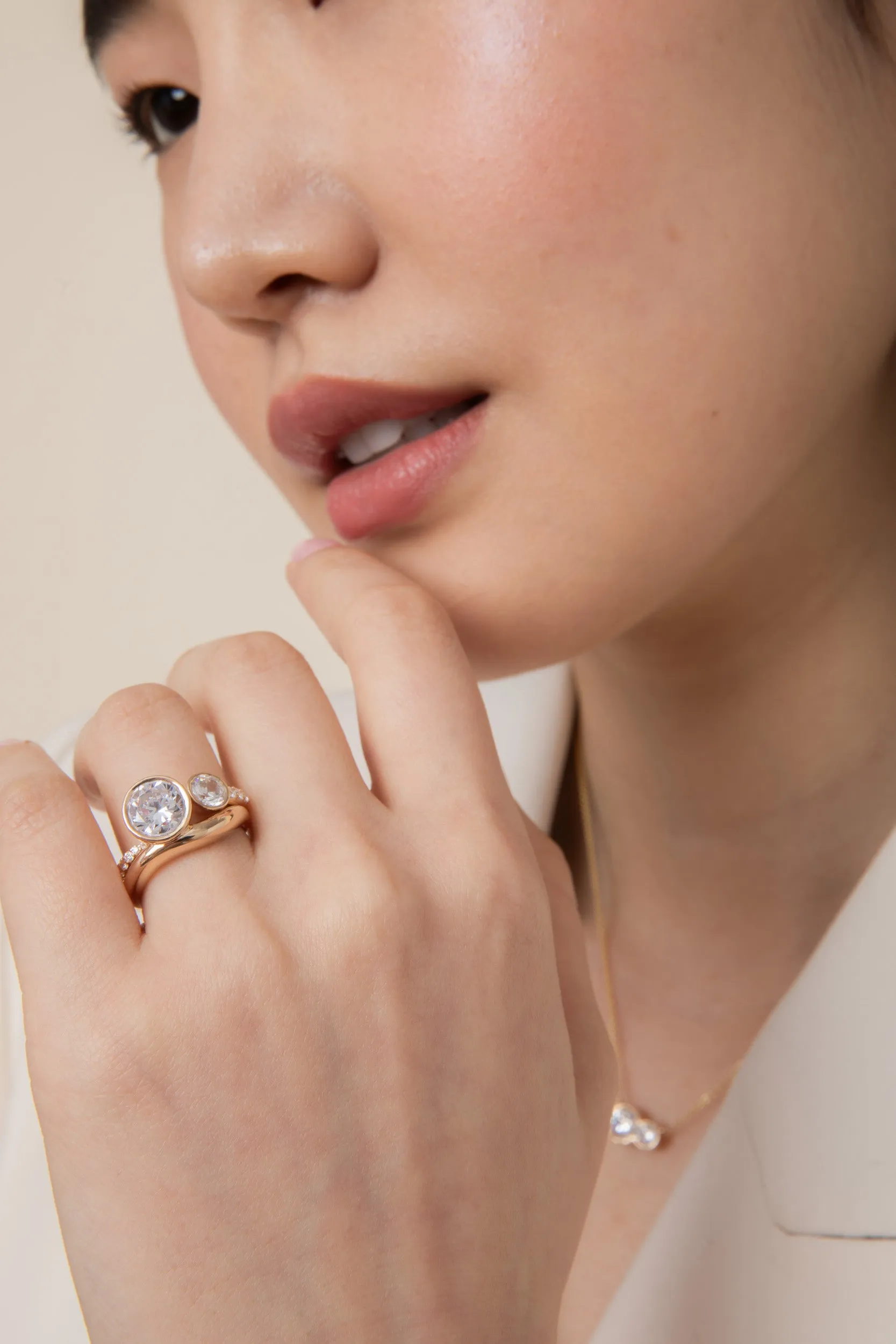 Open Pave Round Band