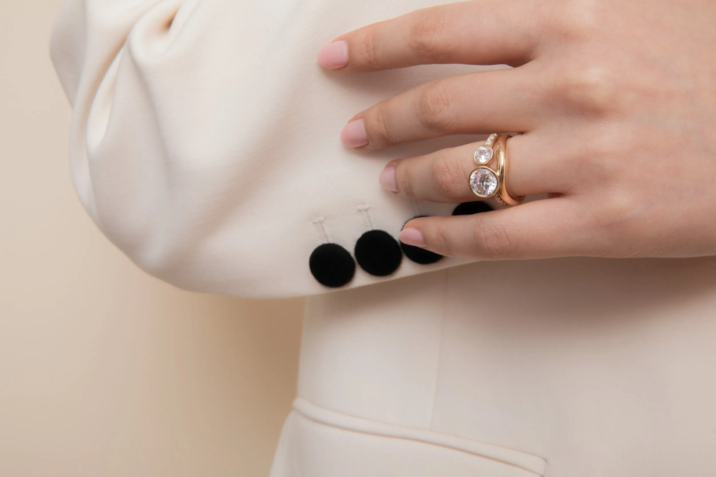 Open Pave Round Band