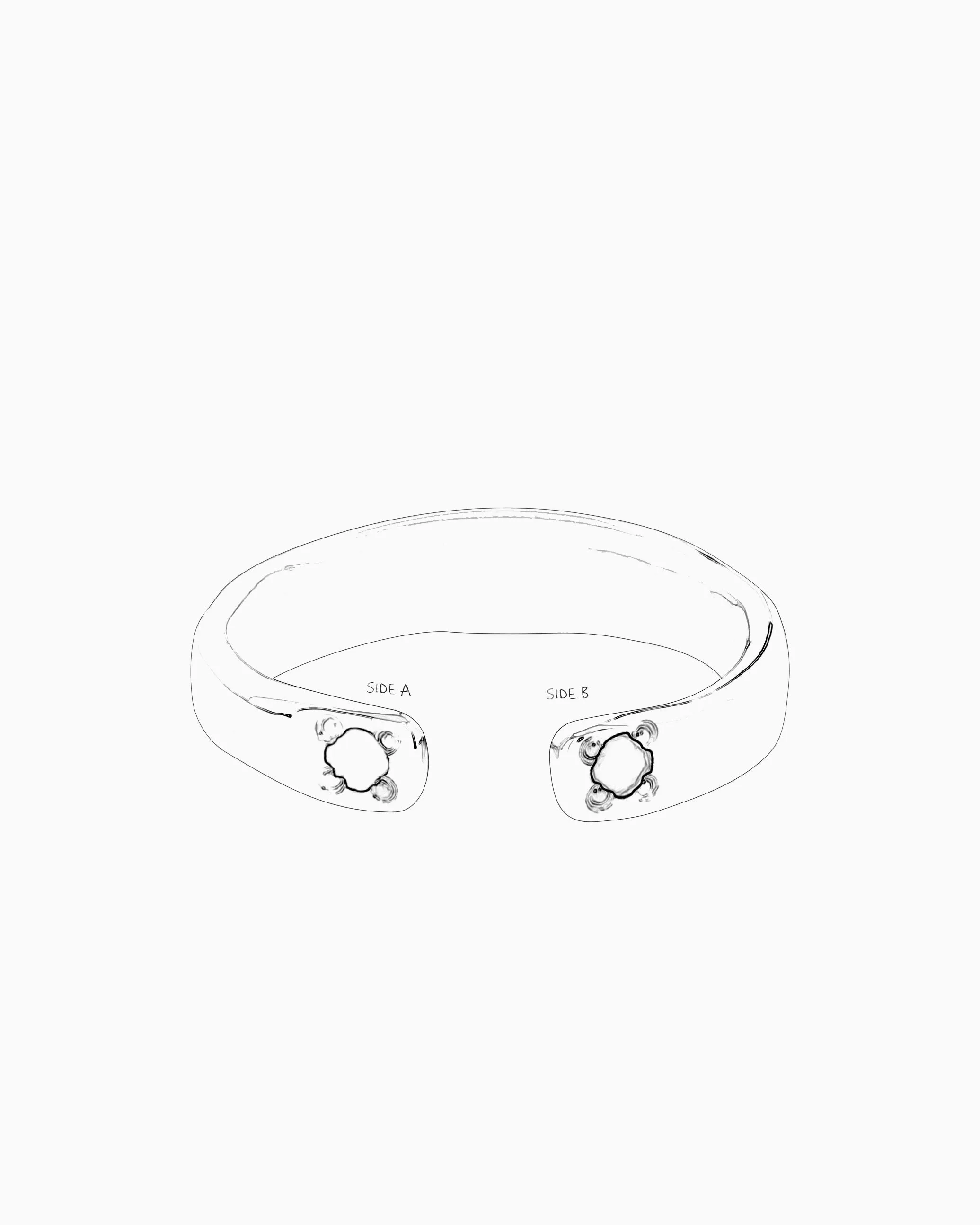 Open Stone Ring 2.0 | Solid White Gold