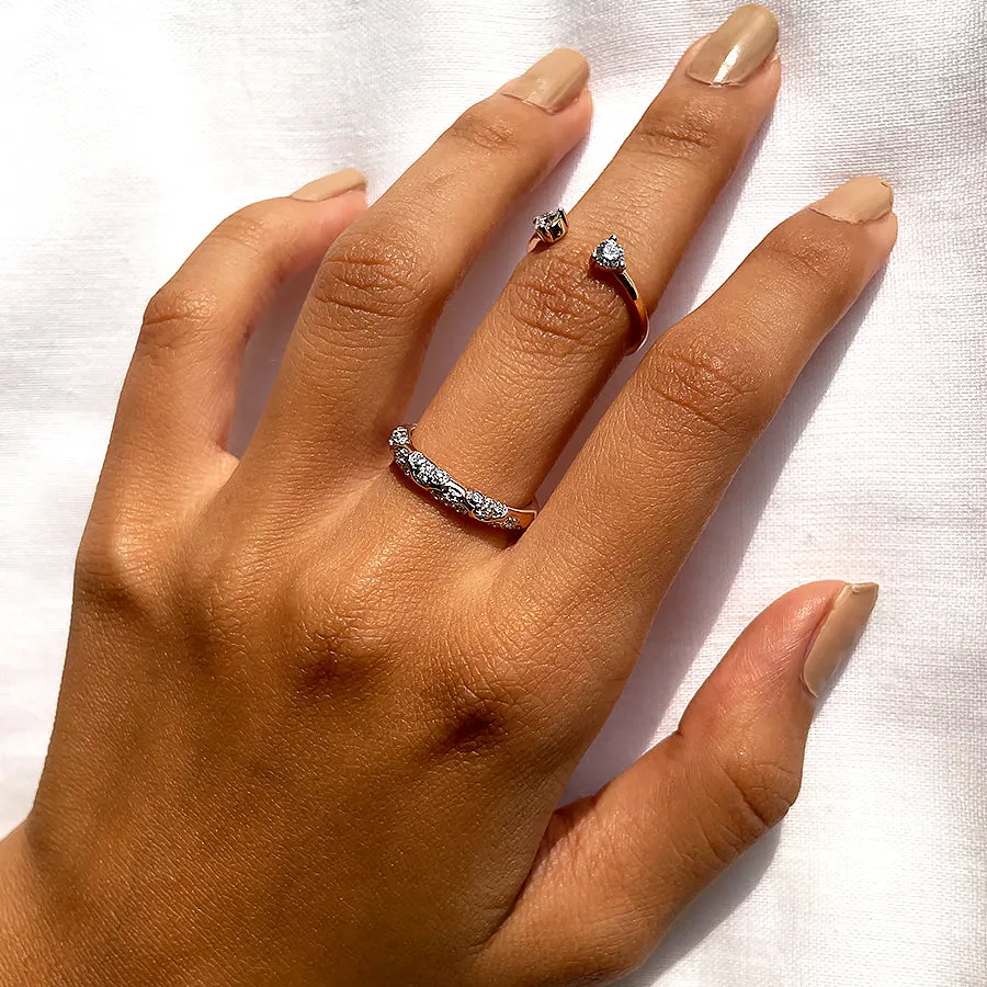 Open Stud Diamond Ring