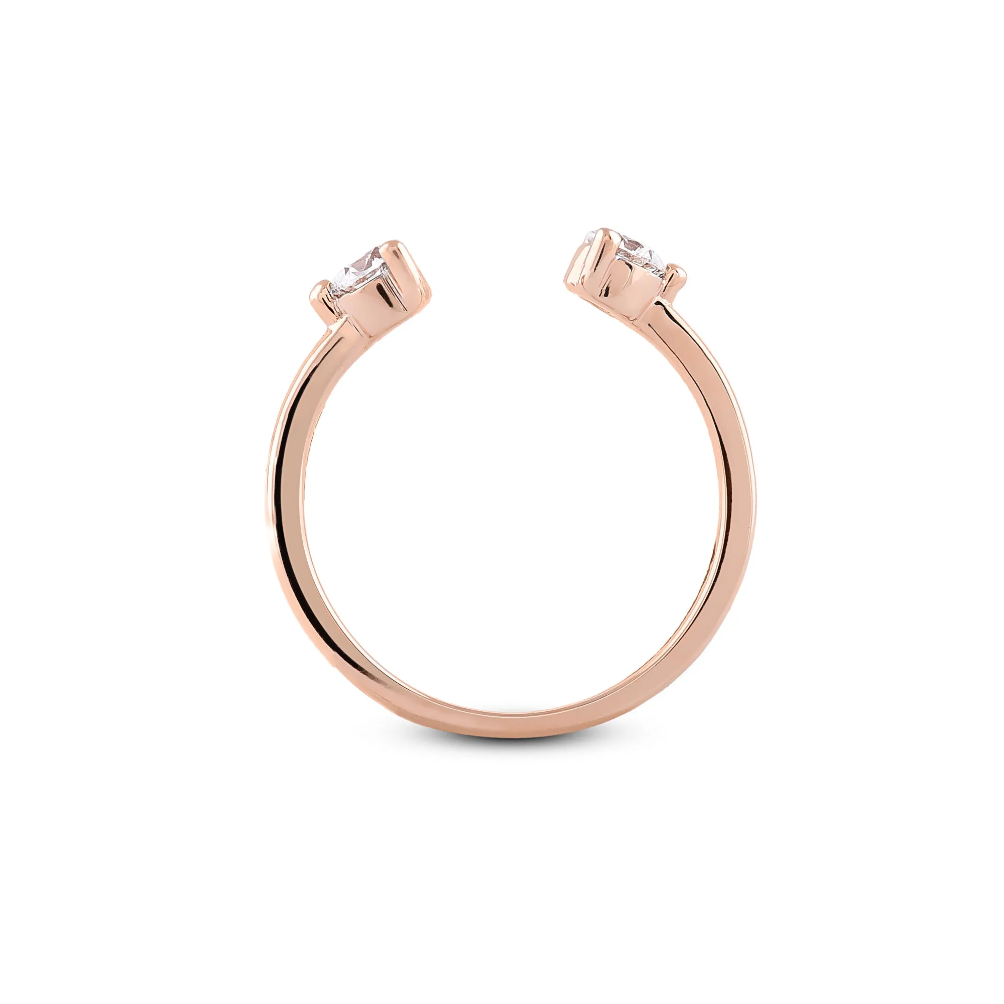 Open Stud Diamond Ring