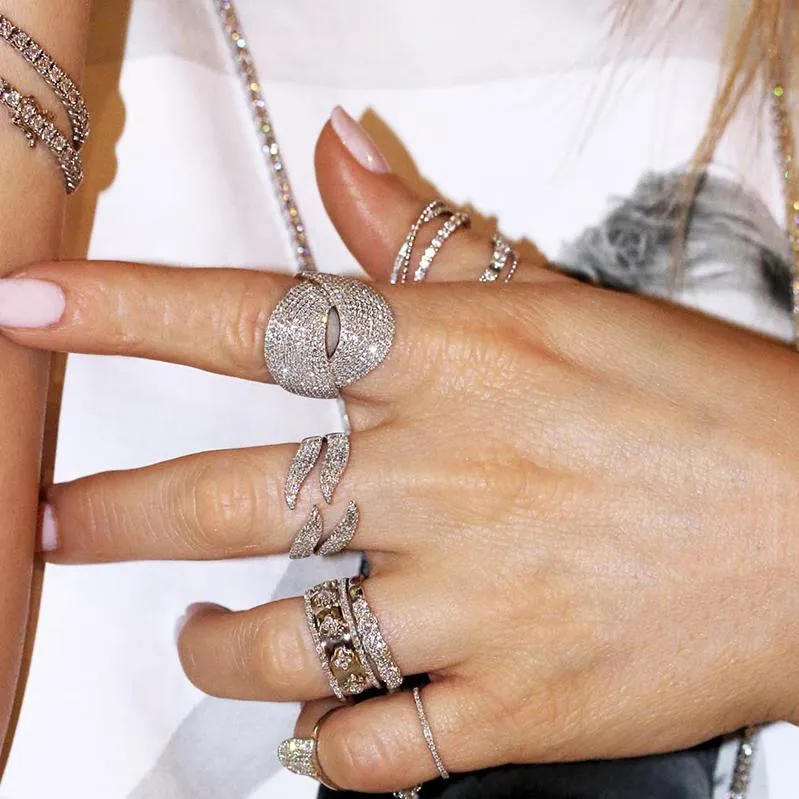 Open Wave Diamond Ring