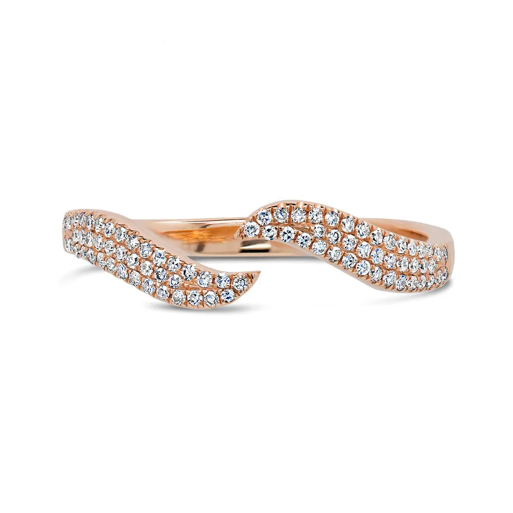 Open Wave Diamond Ring