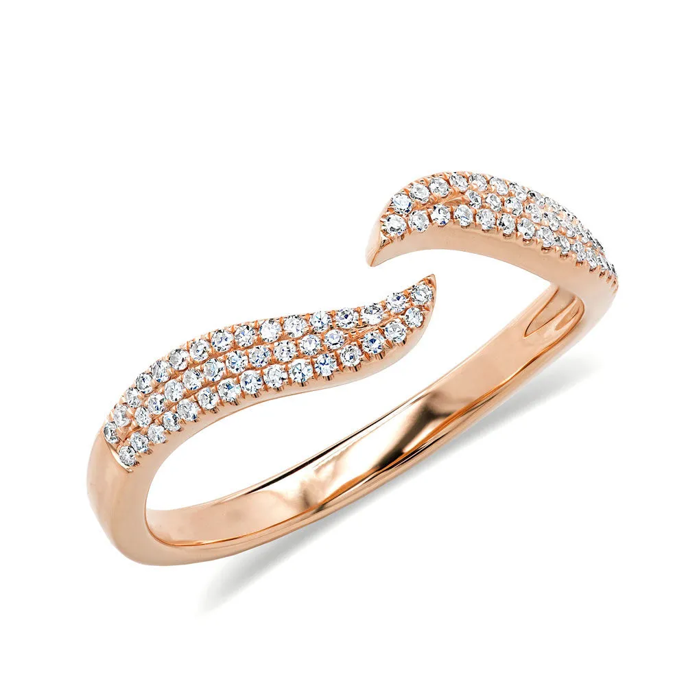 Open Wave Diamond Ring