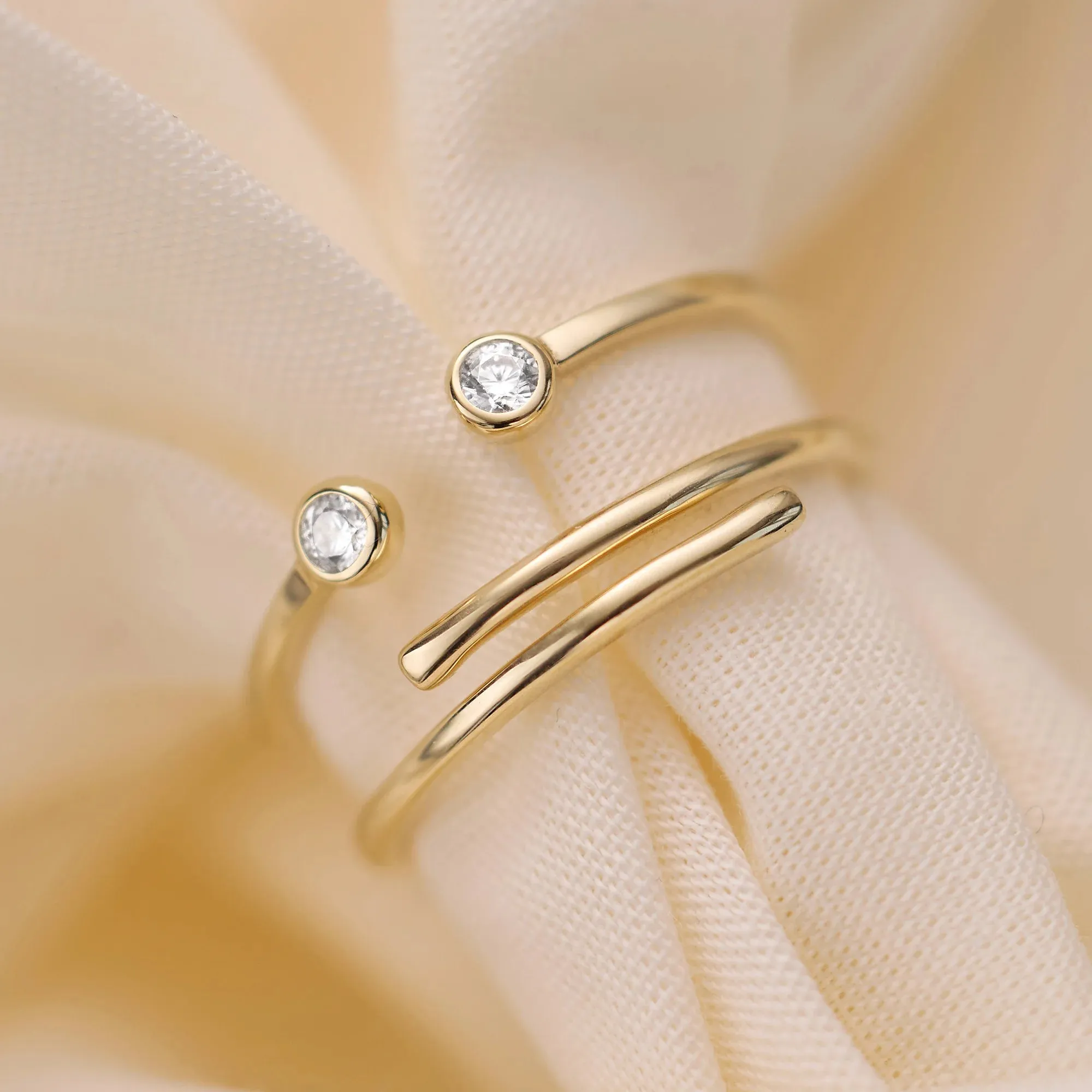 Open Zirconia Rings Set
