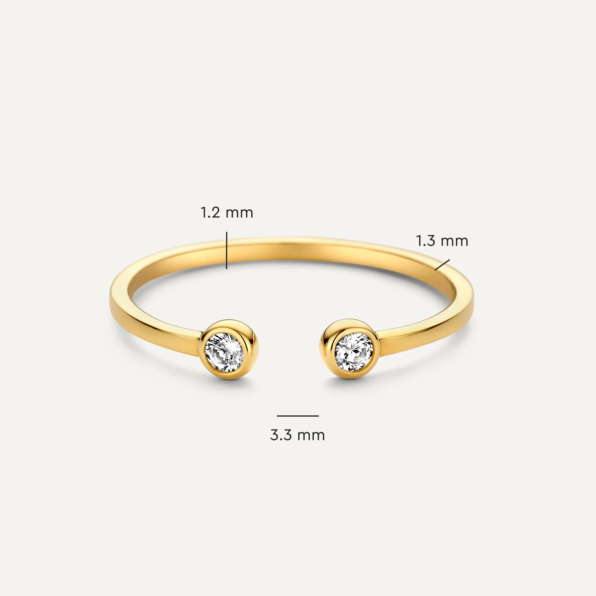 Open Zirconia Rings Set