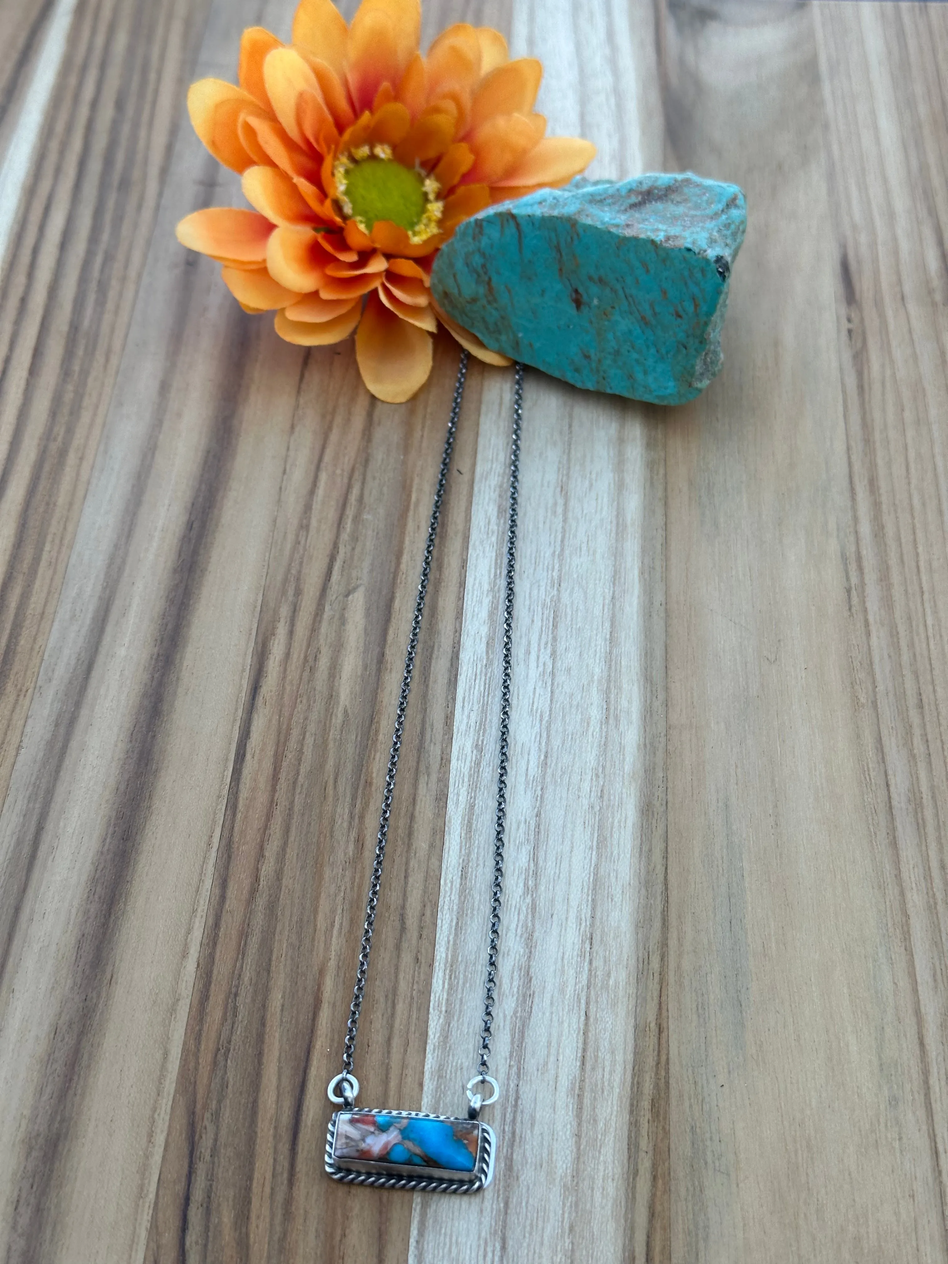 Orange Crush Bar Necklace