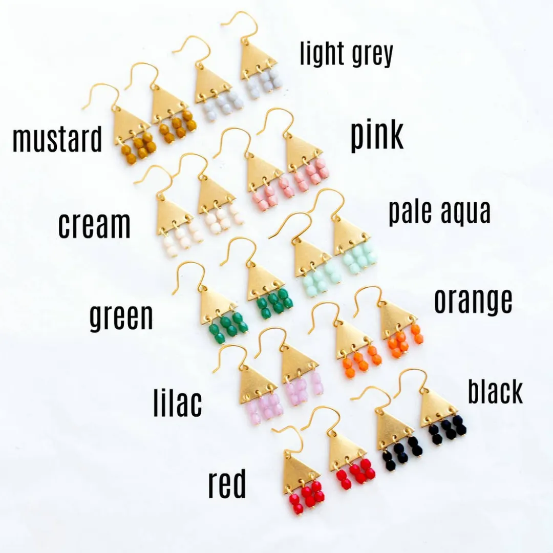 Orange Geometric Earrings