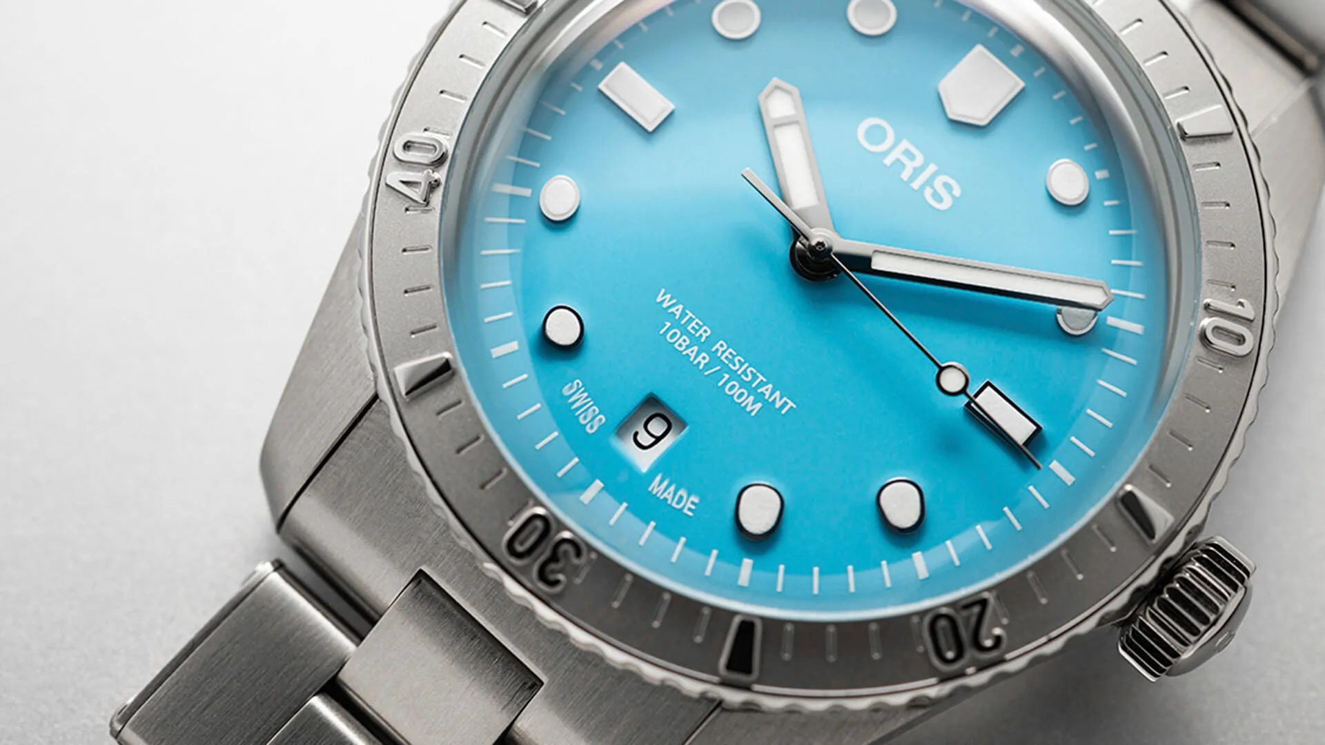 Oris Divers Steel Sixty-Five Cotton Candy Blue 38mm Bracelet