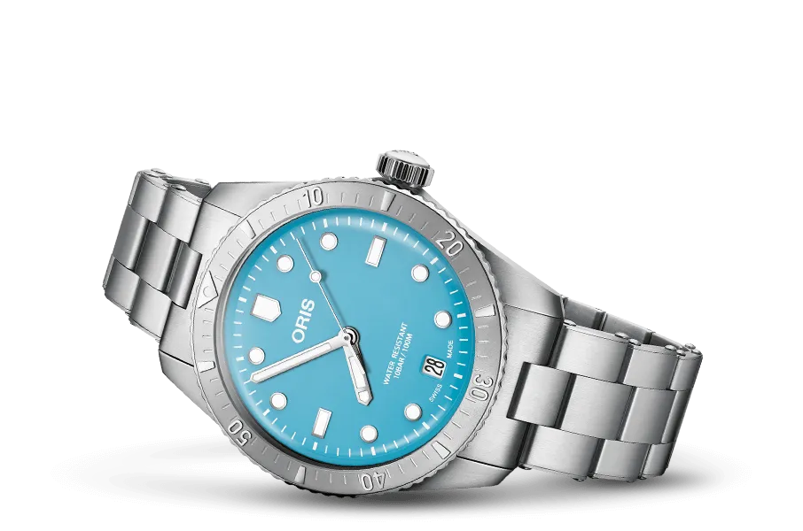 Oris Divers Steel Sixty-Five Cotton Candy Blue 38mm Bracelet