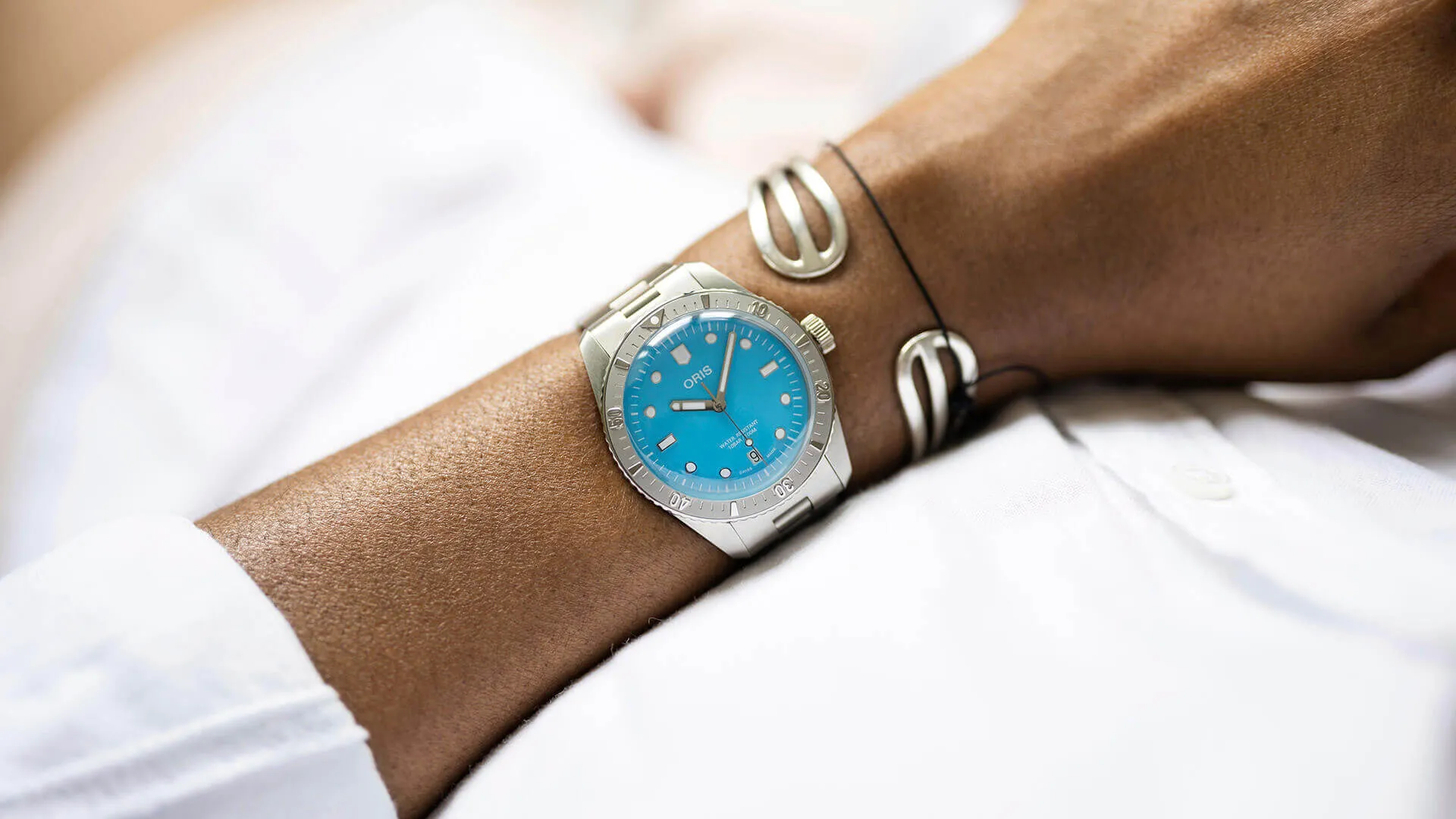 Oris Divers Steel Sixty-Five Cotton Candy Blue 38mm Bracelet