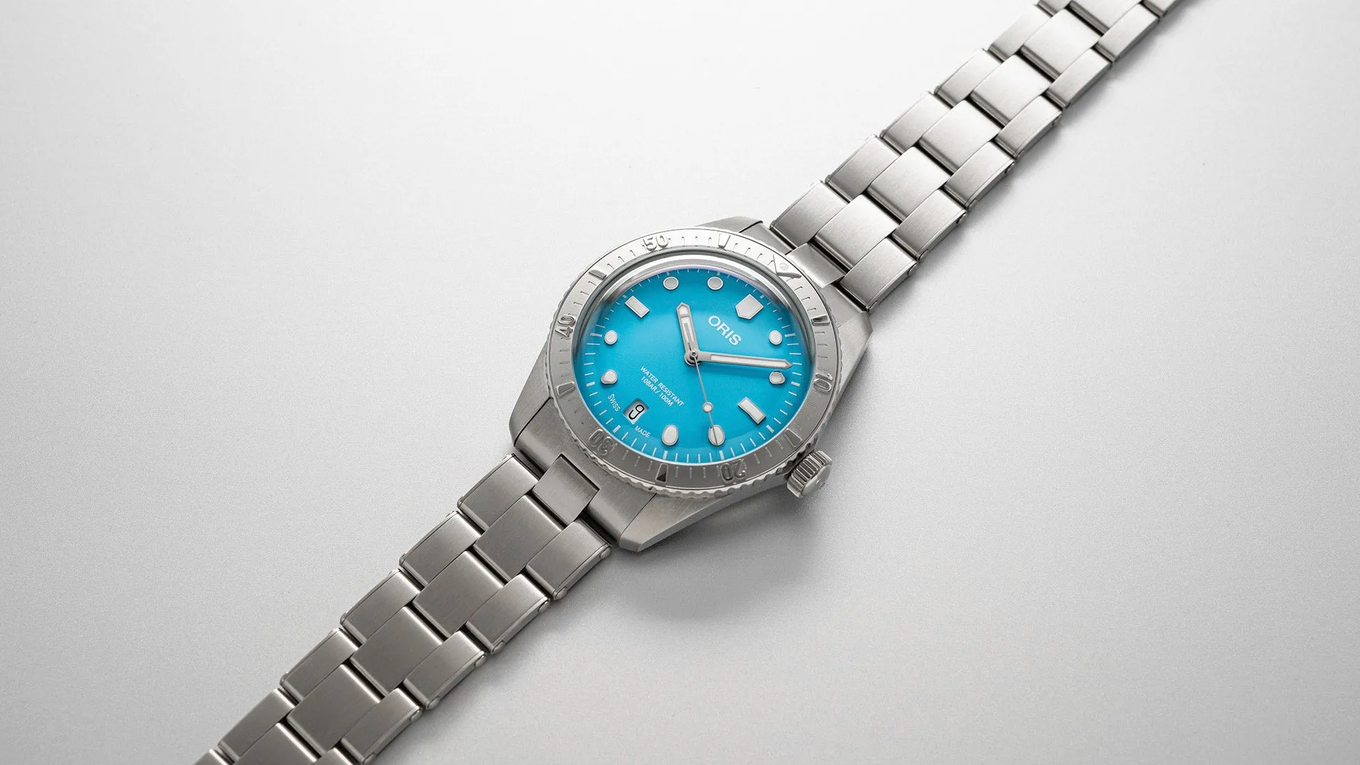 Oris Divers Steel Sixty-Five Cotton Candy Blue 38mm Bracelet