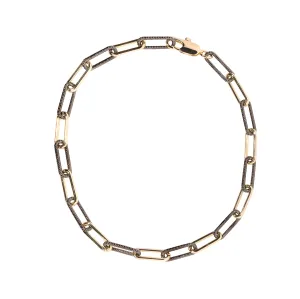 Oxidized Silver and 14k Gold Fill Necklace 18"