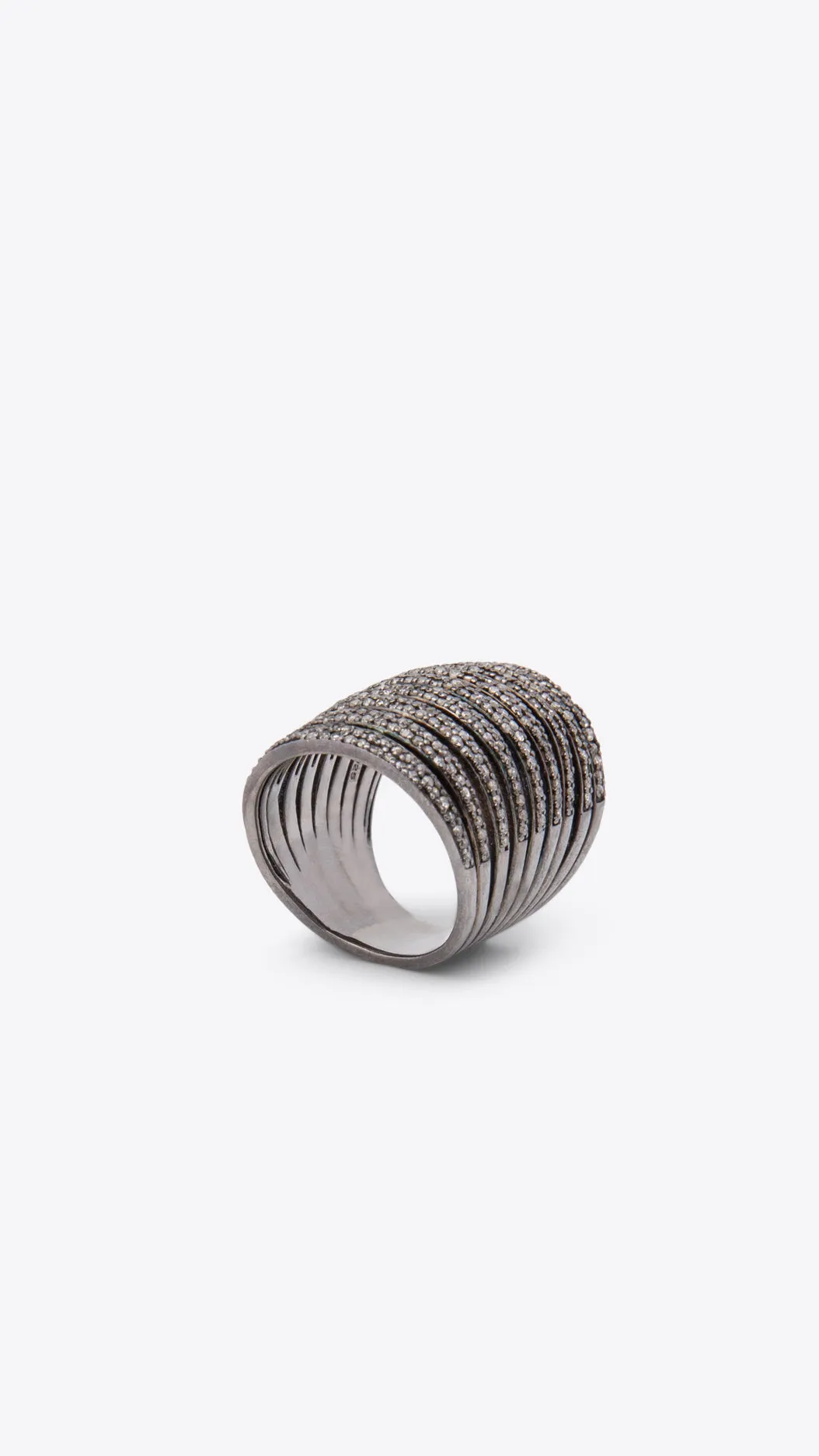 Oxidized Sterling Silver Stack Ring