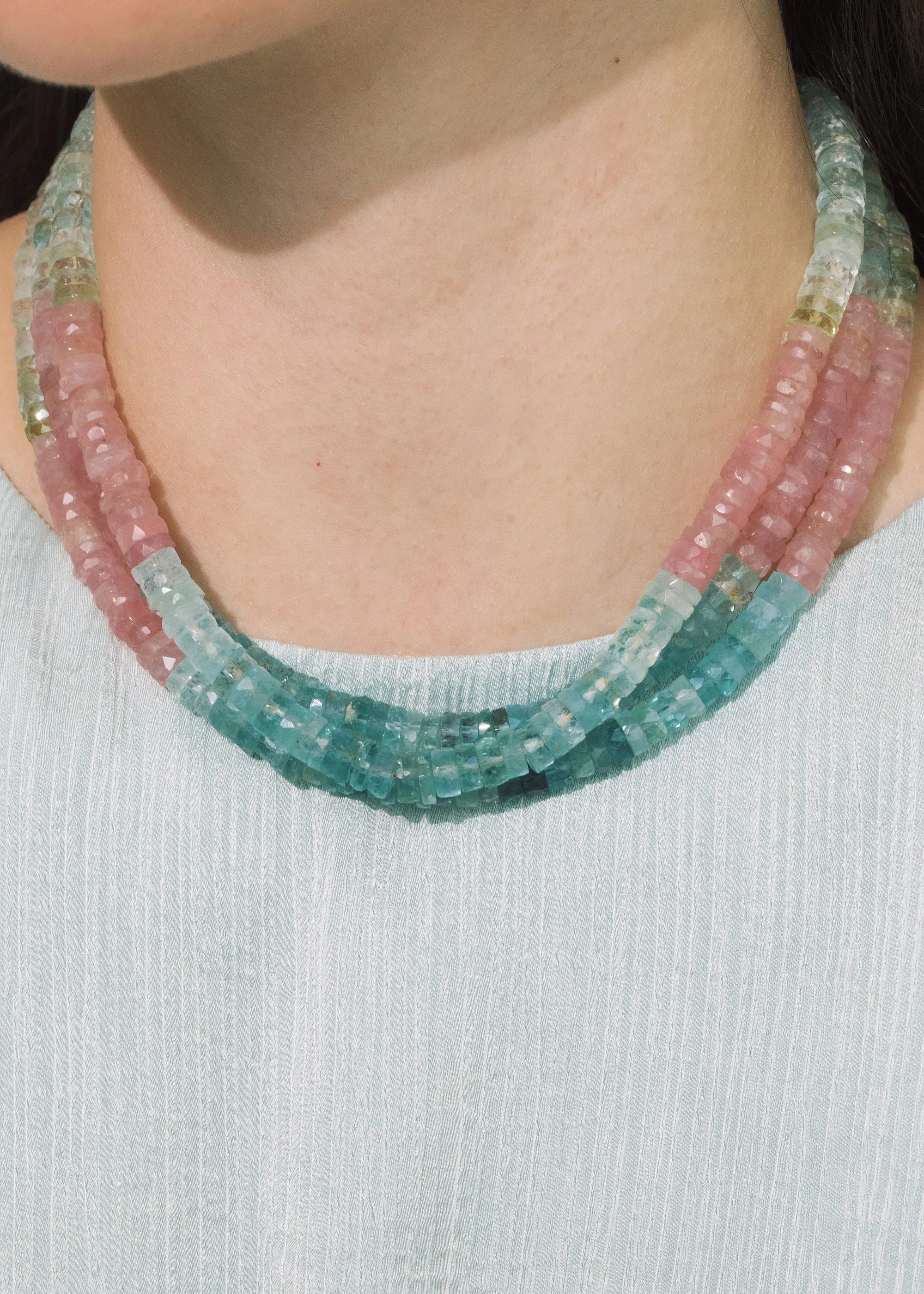 Palmi Necklace -- Aquamarine