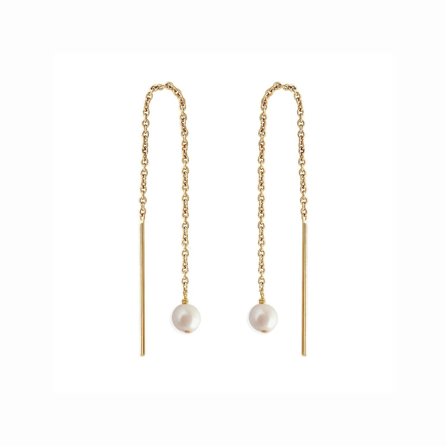 Paloma Pearl Threaders Gold