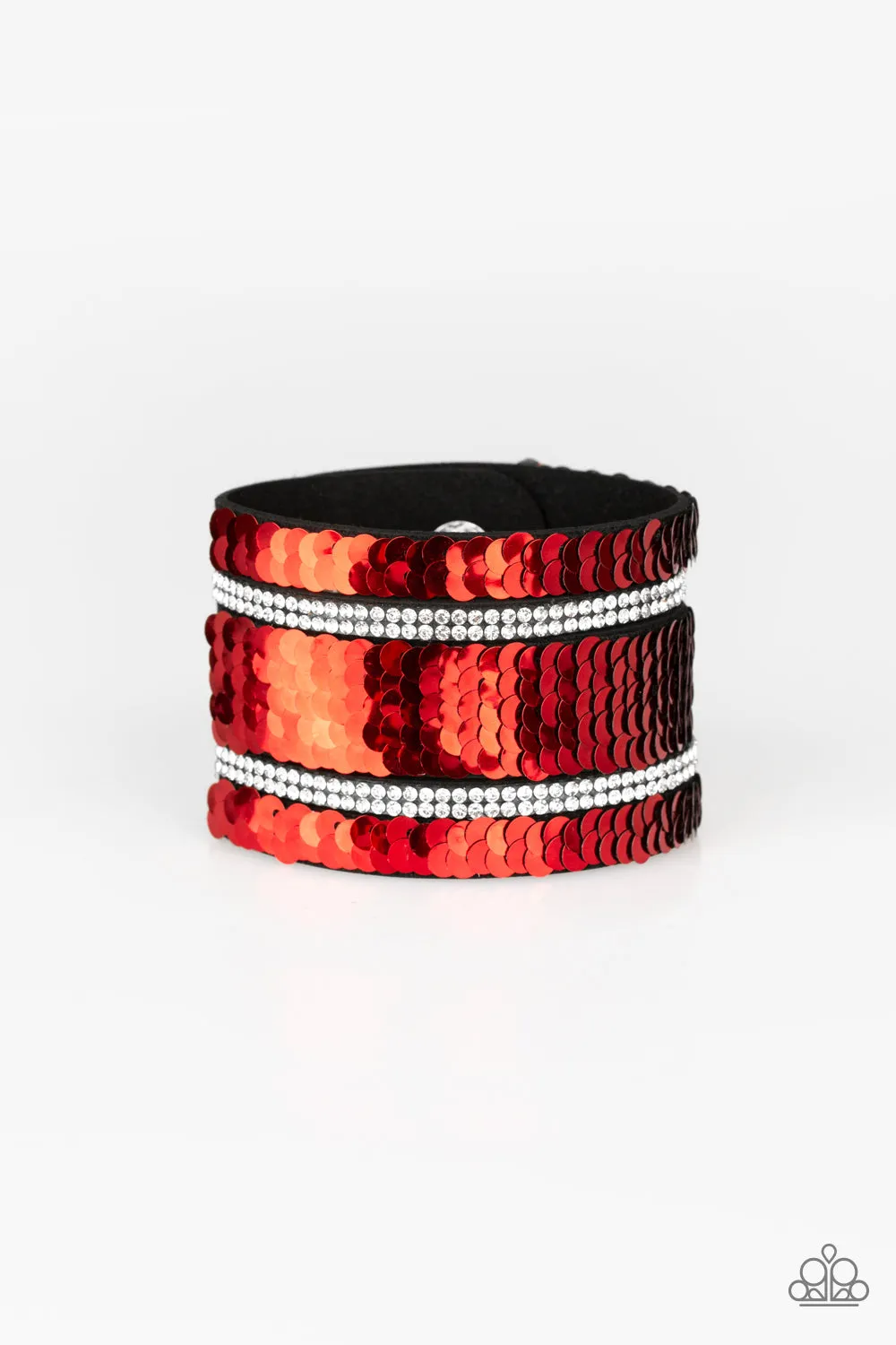 Paparazzi -MERMAID Service - Red Bracelet