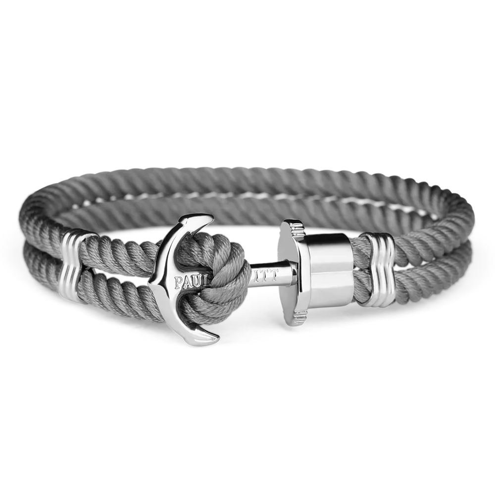 Paul Hewitt Phrep Nylon Silver / Grey Bracelet - XXL