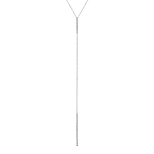 PAVE BAR BOLO NECKLACE