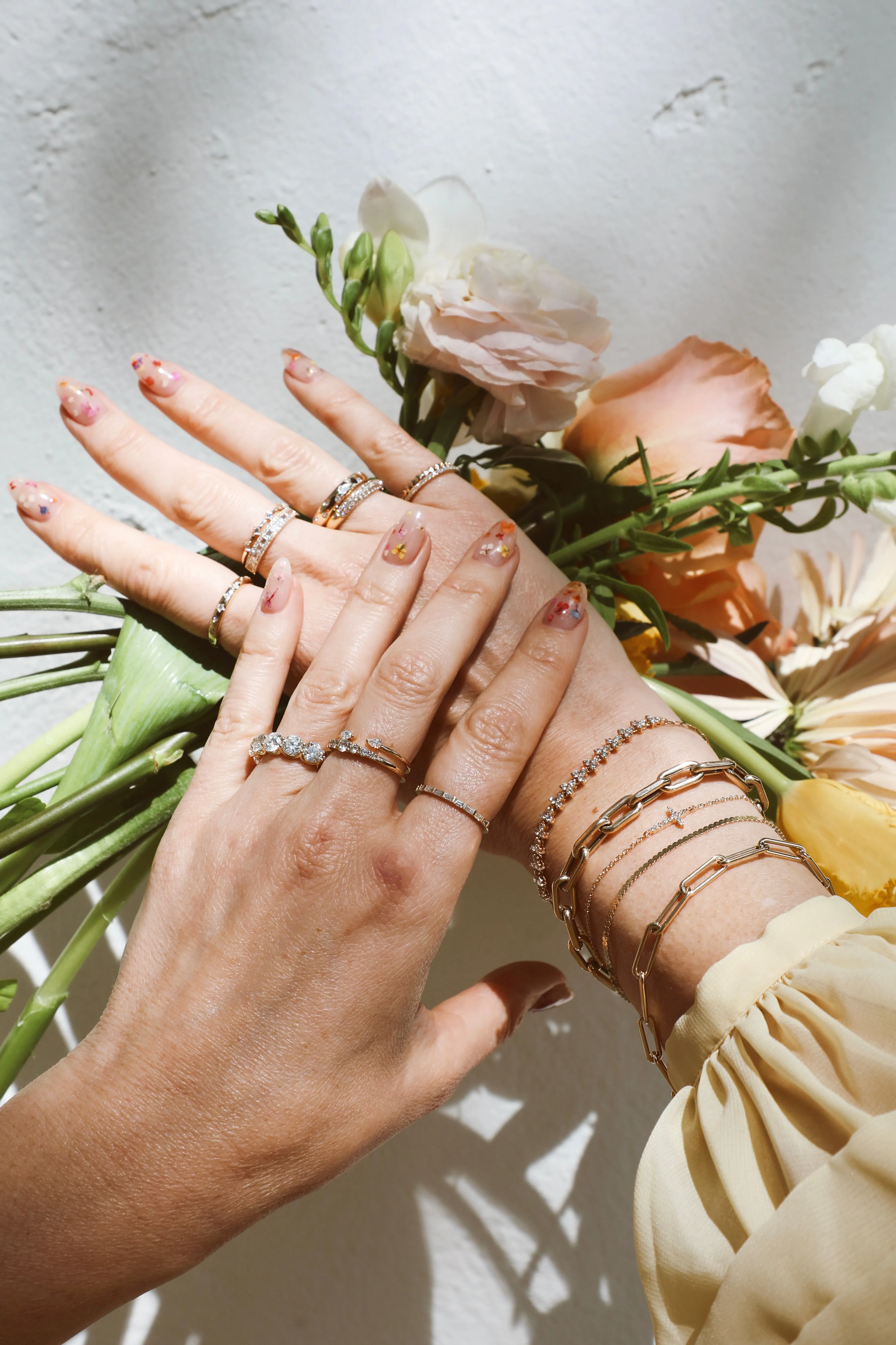 Pear Diamond You & Me Stacking Ring
