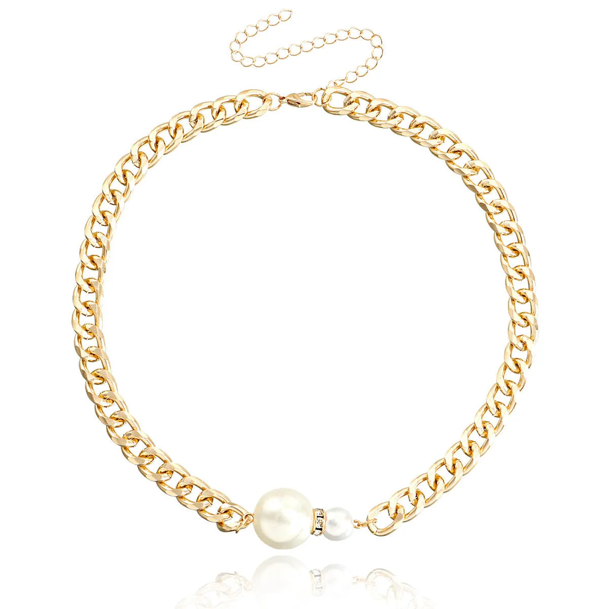 Pearl & Cubic Zirconia 18K Gold-Plated Pendant Necklace