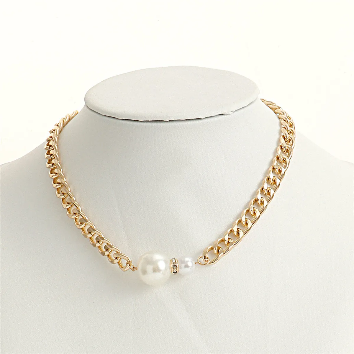 Pearl & Cubic Zirconia 18K Gold-Plated Pendant Necklace