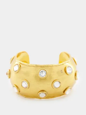 Pearl Studded Gold Cuff