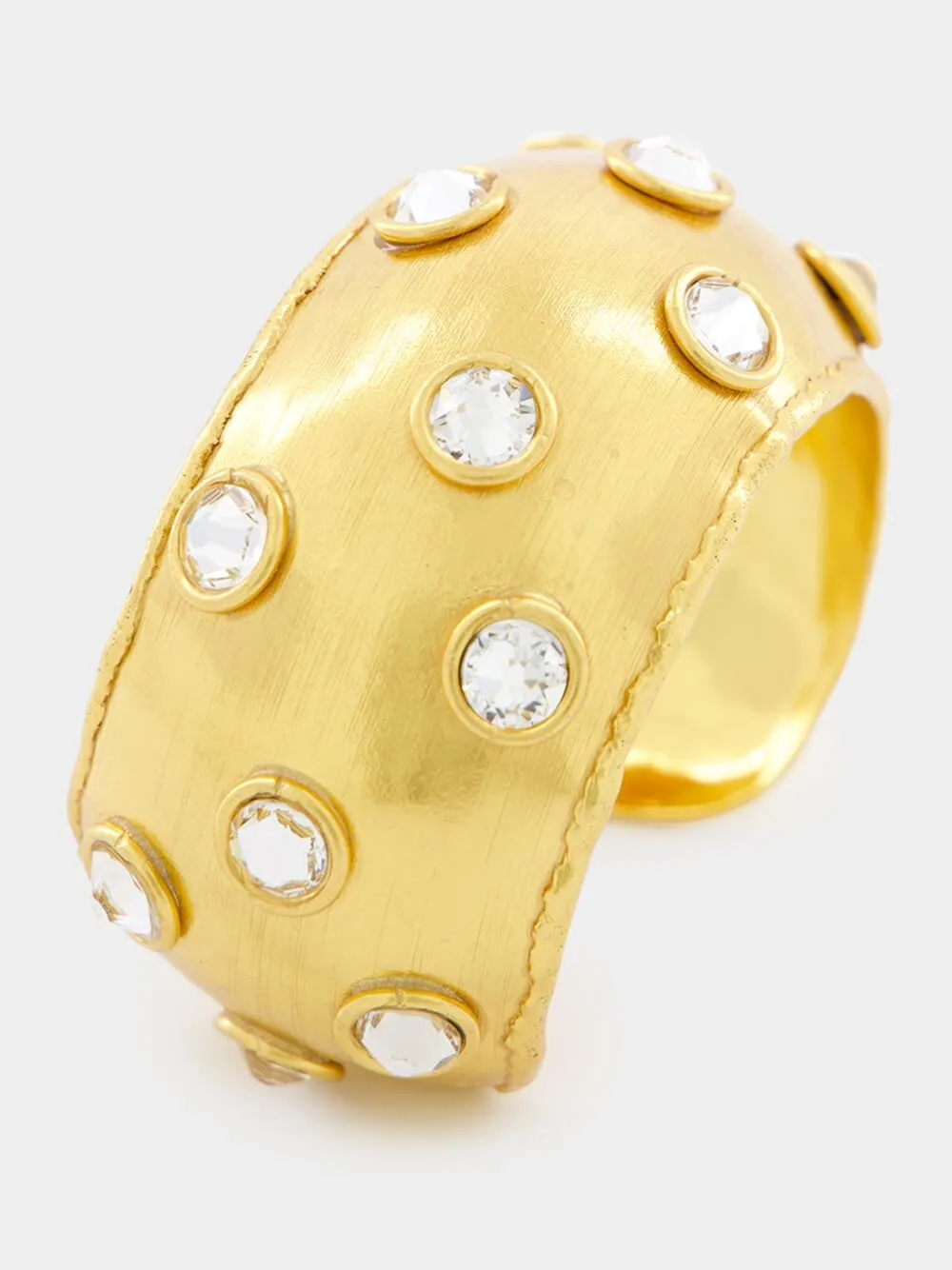Pearl Studded Gold Cuff