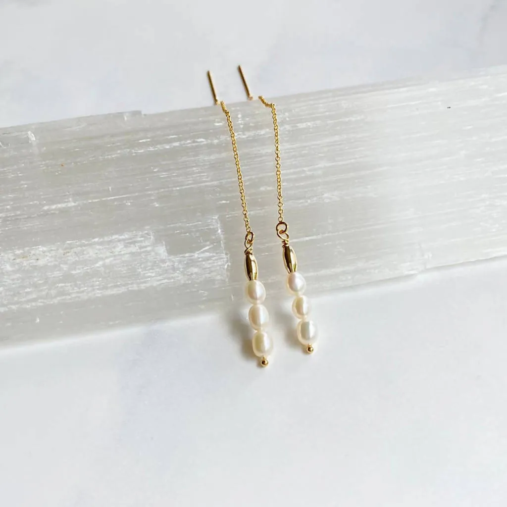 Pearl Threader Earring