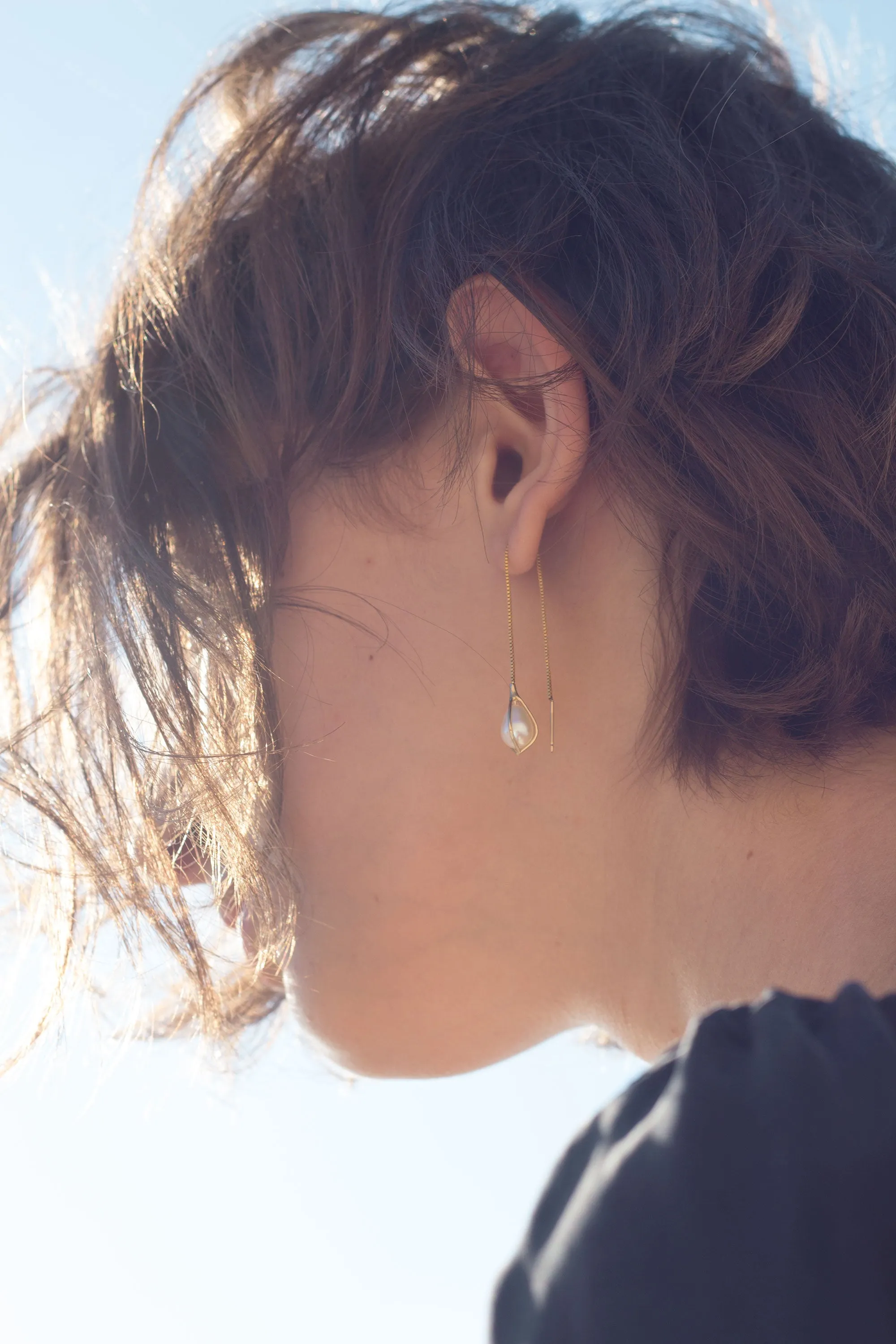 Pearl Threader Earring