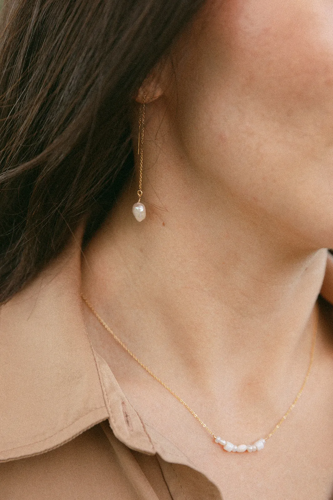 Pearl Threader Earrings