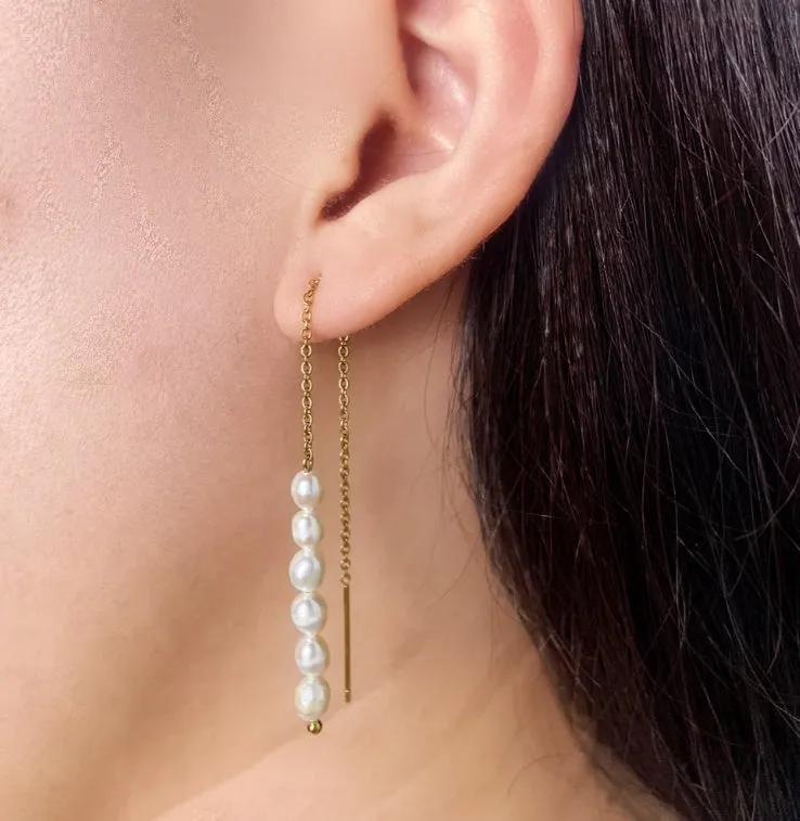 Pearl Threader Earrings