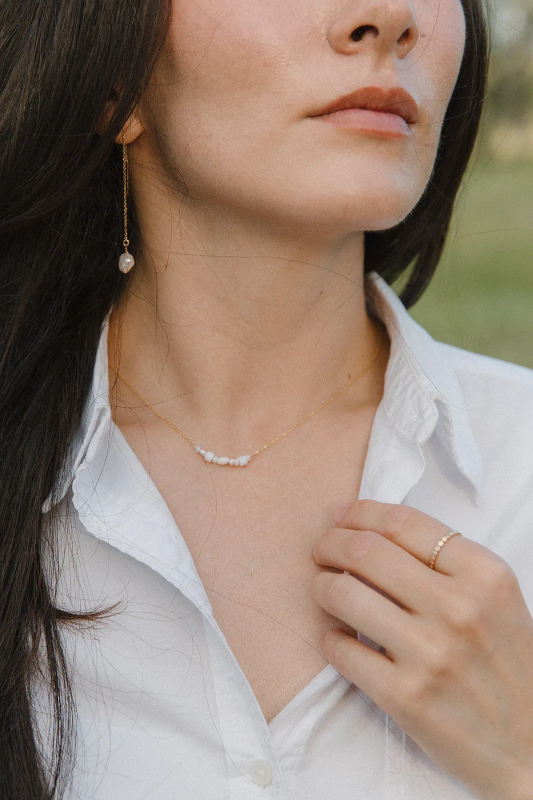 Pearl Threader Earrings