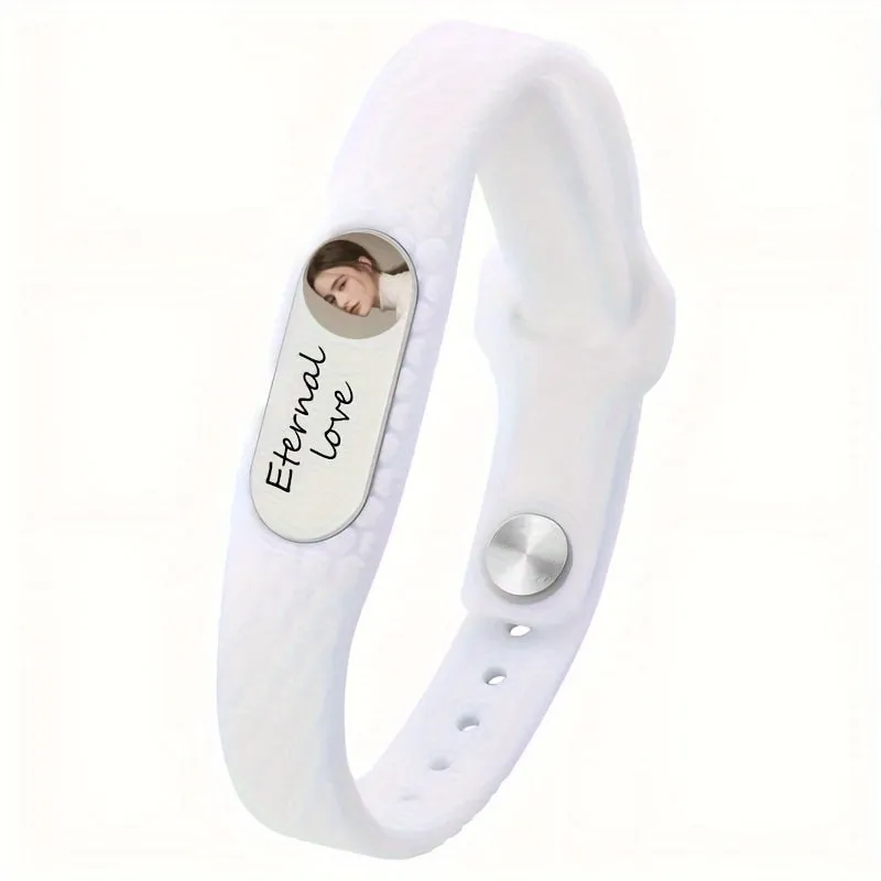 Personalised Silicone Wristband with Adjustable Letter Sliders