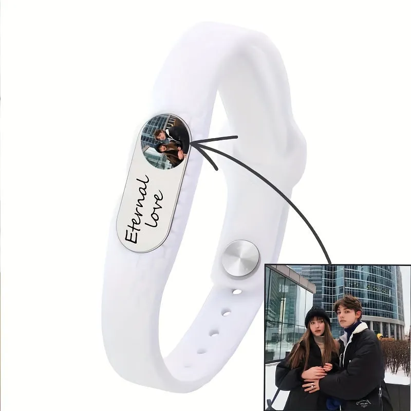 Personalised Silicone Wristband with Adjustable Letter Sliders