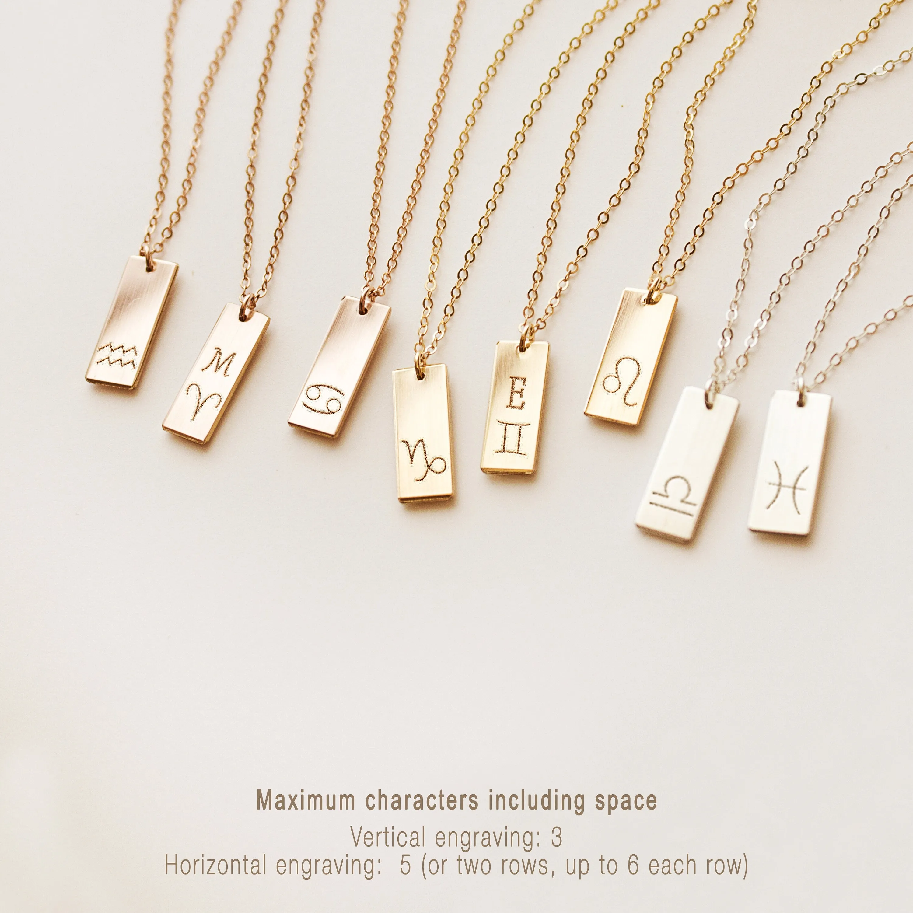 Personalized Bar Necklace, Long Layered Name, Date, Unique Engraved Birthday Gift,  Unisex, Gold Filled, Silver • NBV-01