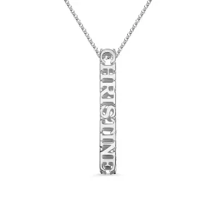Personalized Cubic Bar Name Necklace