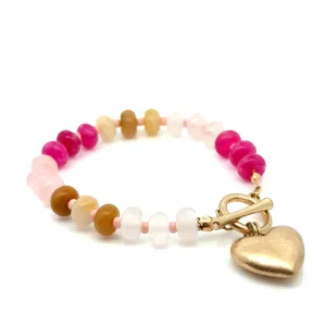 Pink Multi Heart Bracelet