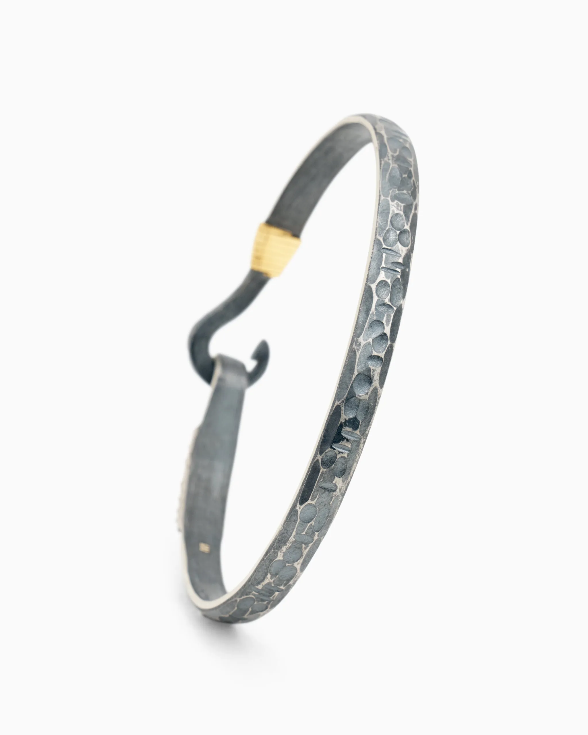 Pirate Texture Fish Hook Bracelet with St. John Coordinates, 5mm