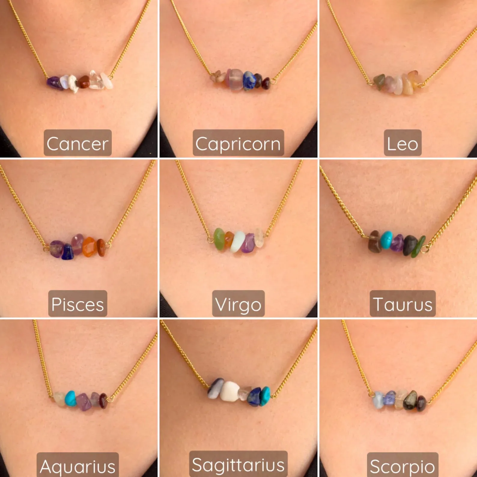 Pisces Zodiac Bar Necklace