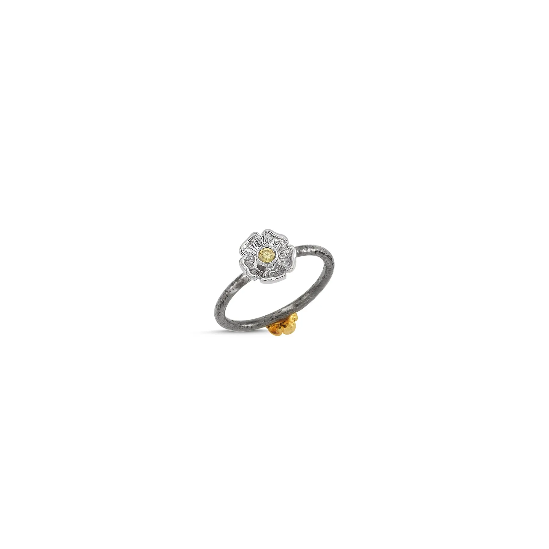 PRECIOUS POSIE RING—MINI/WHITE GOLD