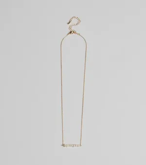 Pretty Faux Pearl Bar Necklace