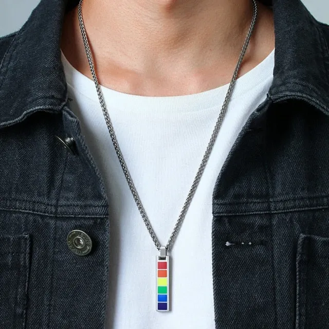 Pride Bar Tag Necklace