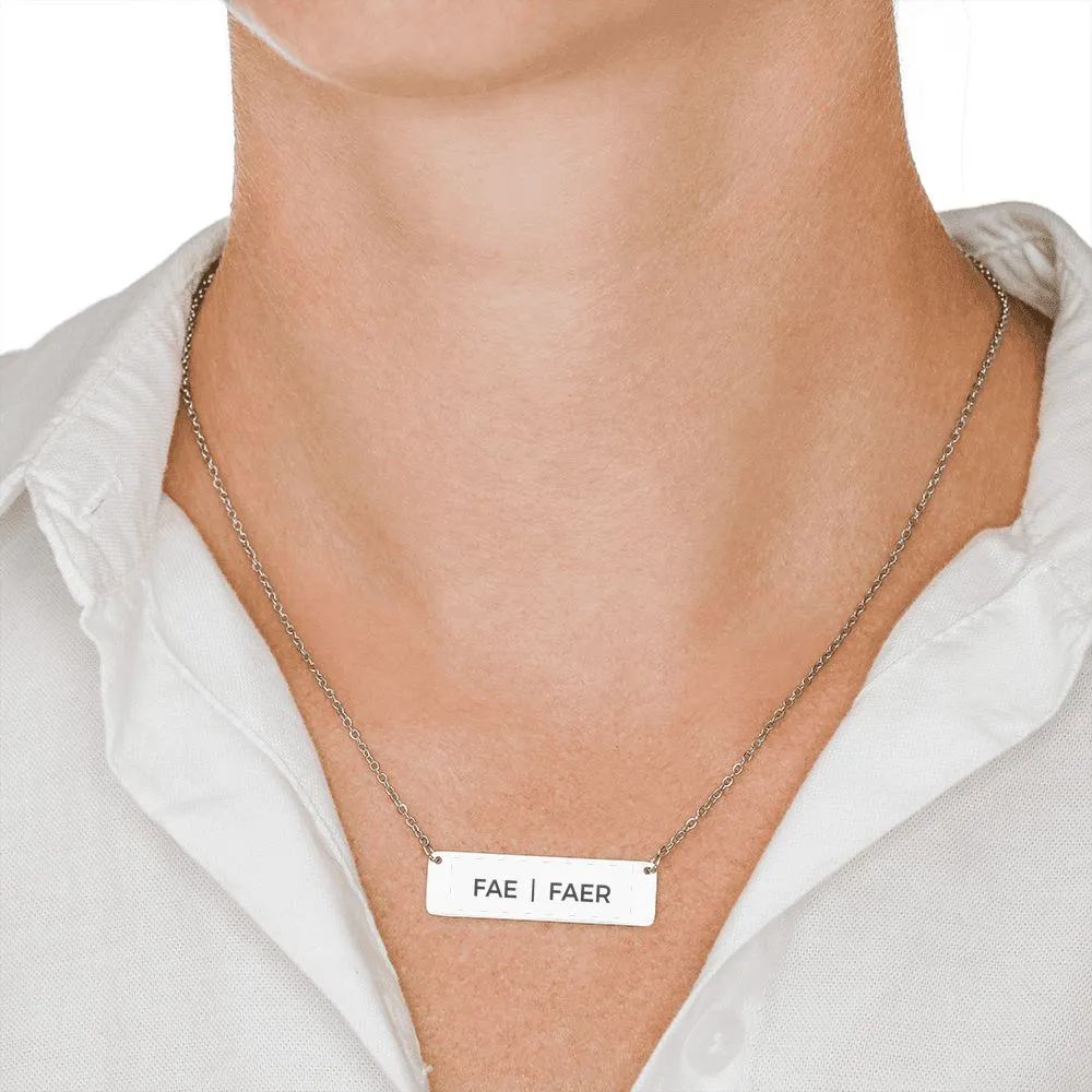 Pride Pronouns Necklace (Fae | Faer)